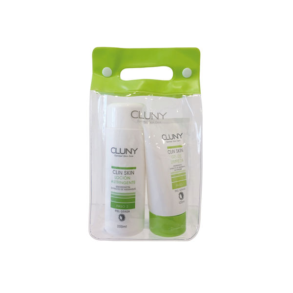 Pack cluny clin skin face gel limpieza. 120ml + loción. astrigente