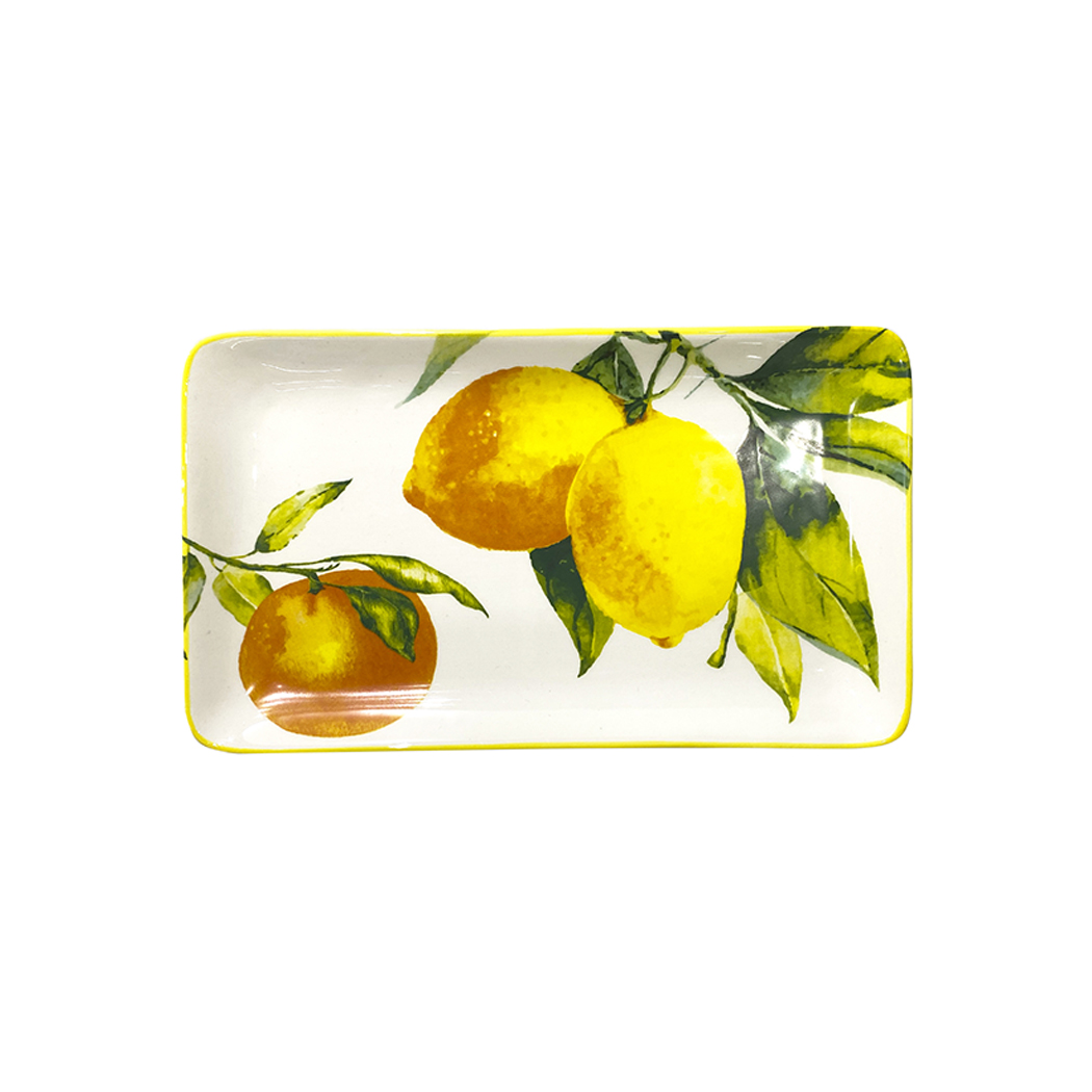 Fuente Rectangular Limones 25cm preunic