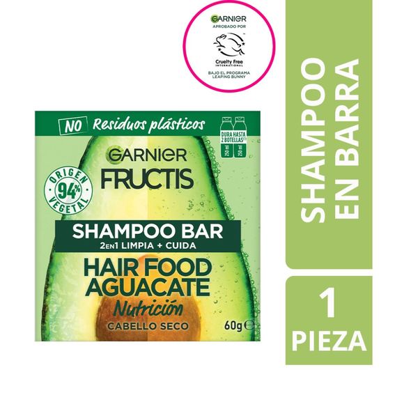 Fructis Hair Food Aguacate Shampoo Barra 60Gr Preunic