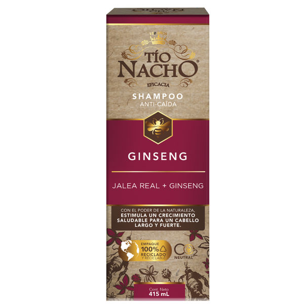Tio Nacho Shampoo Ginseng X415Ml: Fortalece tu cabello con la poderosa